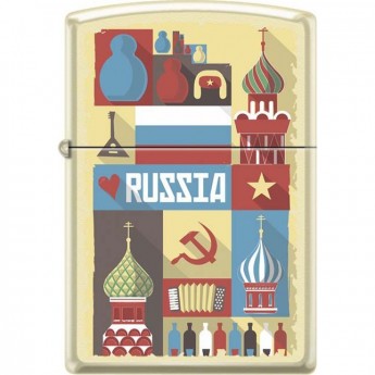 Зажигалка ZIPPO 216 RUSSIAN POSTCARD Зажигалка ZIPPO 216 RUSSIAN POSTCARD